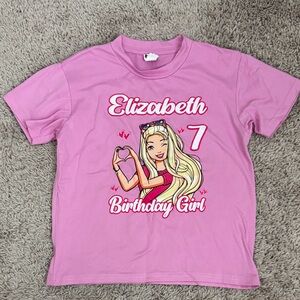 Velvet Pink Birthday Girl Kids T-Shirt for Elizabeth:)